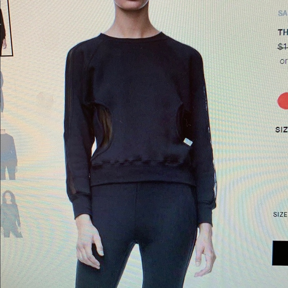 Good American mesh sweatshirt